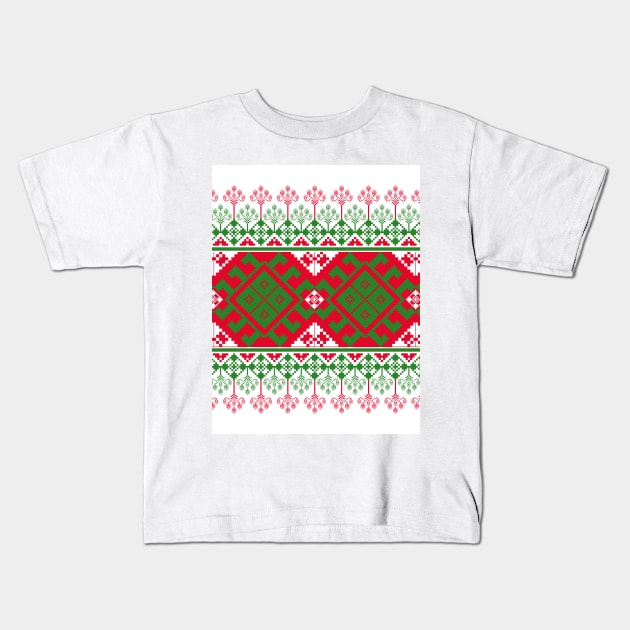 A wonderful Christmas Kids T-Shirt by noke pattern